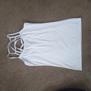 Rue21 white cross back tank top